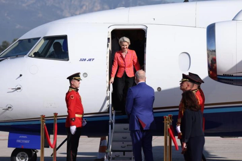 EU head von der Leyen's plane landing on Sunday hit by suspected Russian GPS interference, FT says