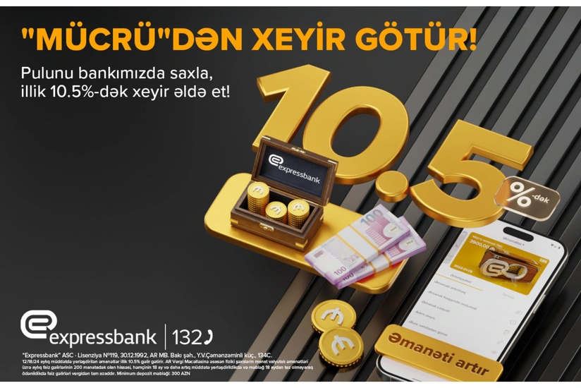 Əmanətinizə illik 10,5% artım – Expressbankda