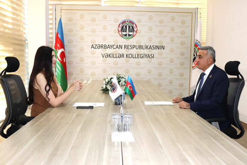 Vəkillər Kollegiyasının sədri Kembric Universitetinə qəbul olunan vəkillə görüşüb