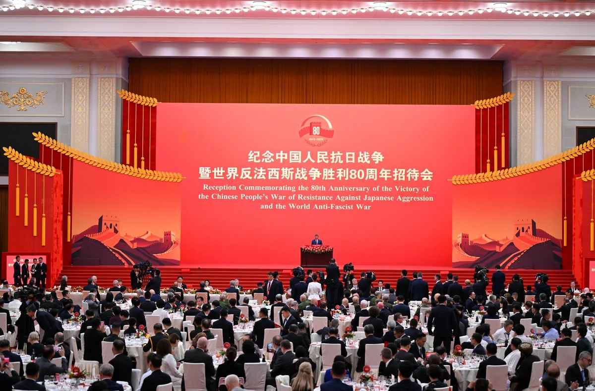 Ilham Aliyev attends reception in Beijing in honor of heads of state and their spouses