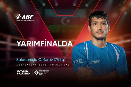 Azərbaycanın daha bir boksçusu dünya çempionatında yarımfinala vəsiqə qazanıb