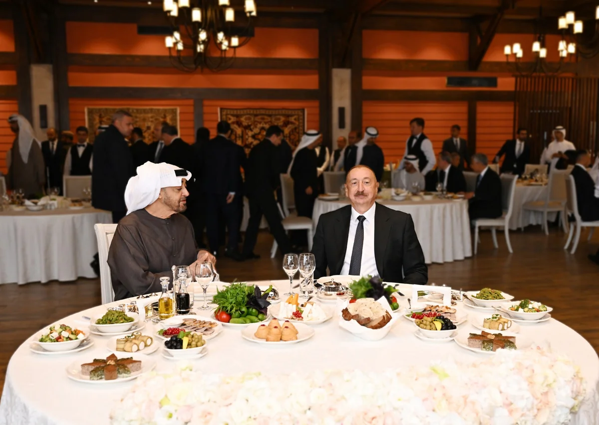 Şuşada İlham Əliyevin adından BƏƏ Prezidentinin şərəfinə rəsmi nahar verilib