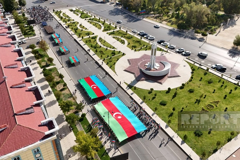 Naxçıvan şəhərində Suverenlik yürüşü keçirilib