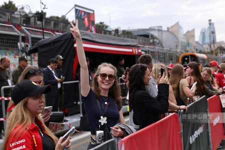 F1 Azerbaijan Grand Prix: Fans take part in pit lane walk