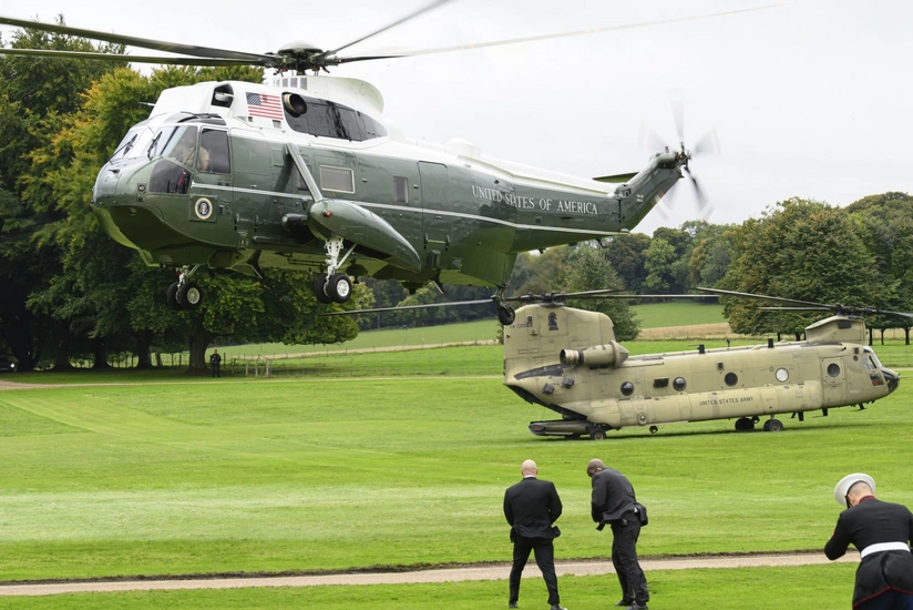 KİV: Trampın helikopteri Londonda təcili eniş edib