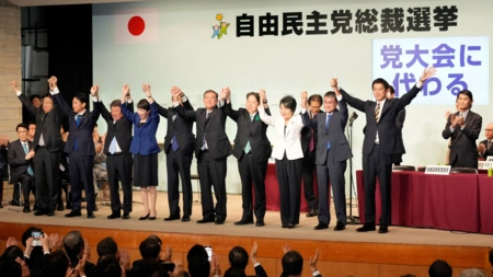 Japan ruling party's leadership race kicks off