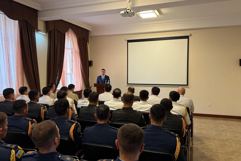 Hərbi Prokurorluqda Hərbi İnstitutun kursantları ilə görüş keçirilib