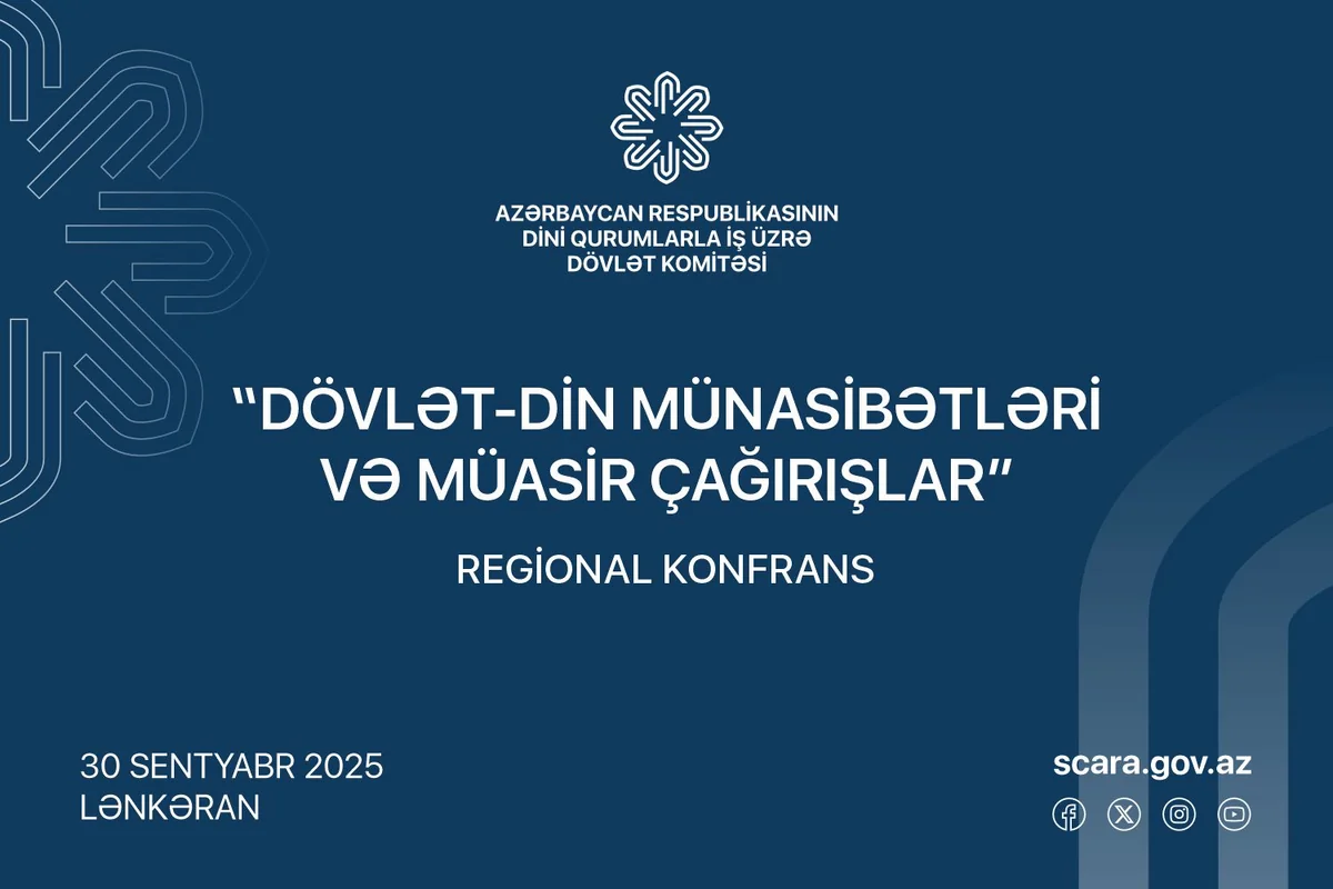 Lənkəranda dövlət-din münasibətlərinə dair regional konfrans keçiriləcək
