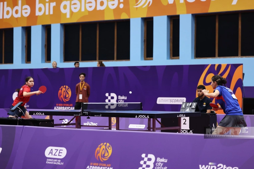 III MDB Oyunları: Azərbaycanın stolüstü tennisçisi finala yüksəlib