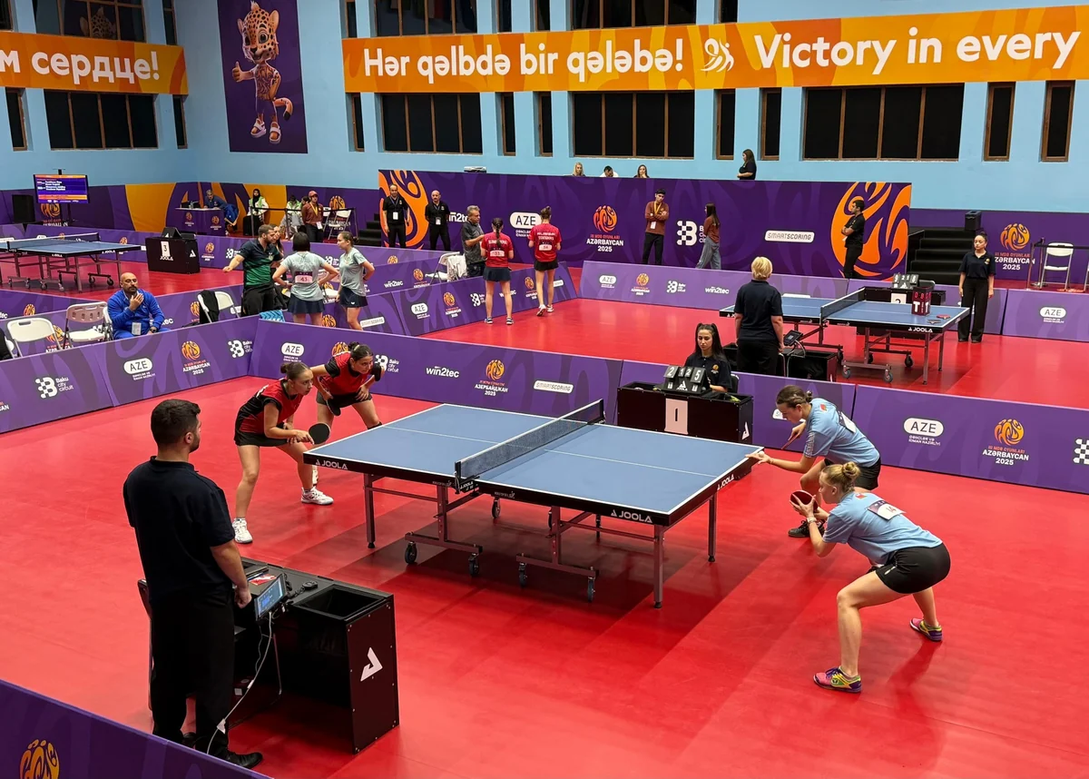 Azərbaycanın stolüstü tennisçiləri III MDB Oyunlarında bürünc mükafat qazanıblar
