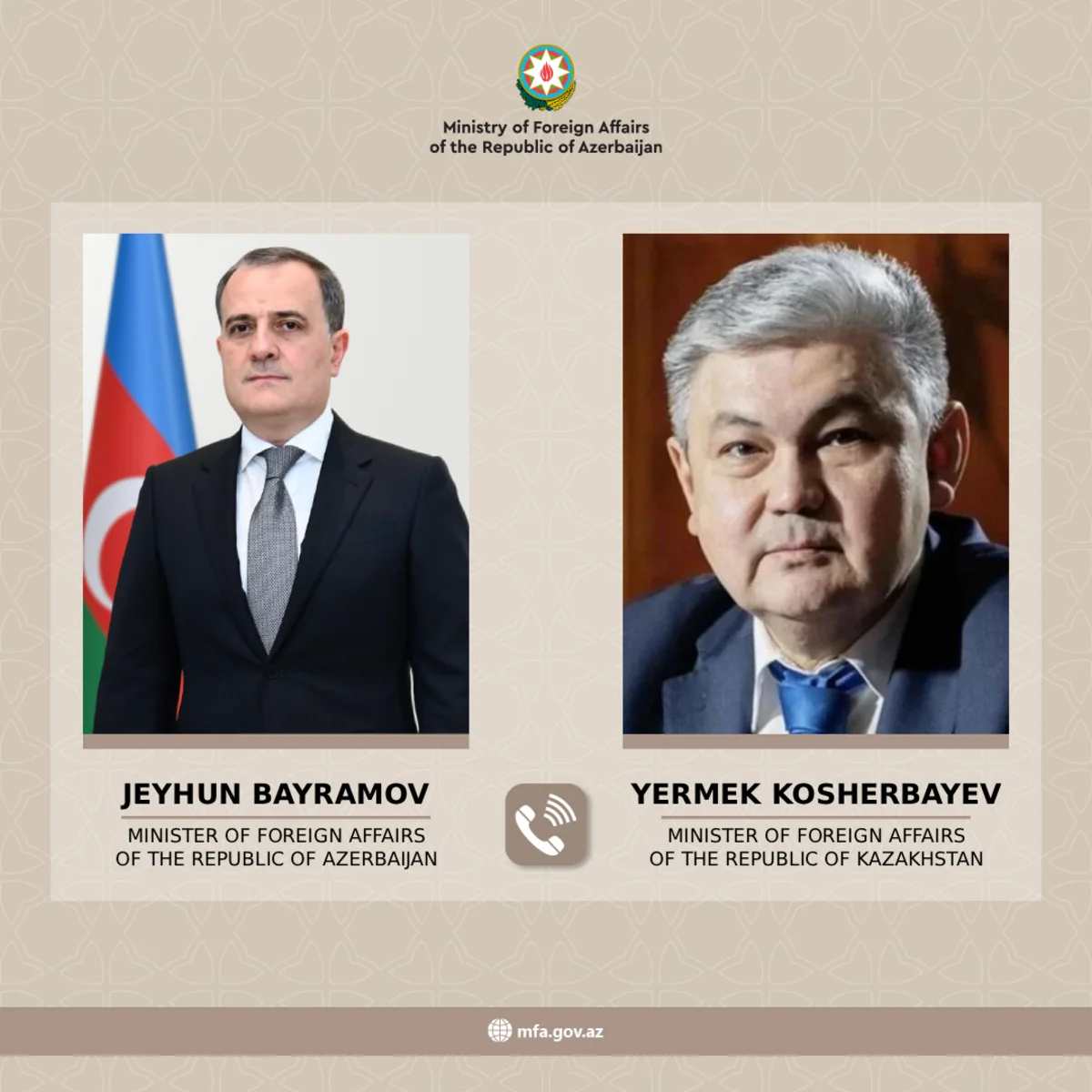 Azerbaijani FM congratulates Kazakhstan's new foreign minister