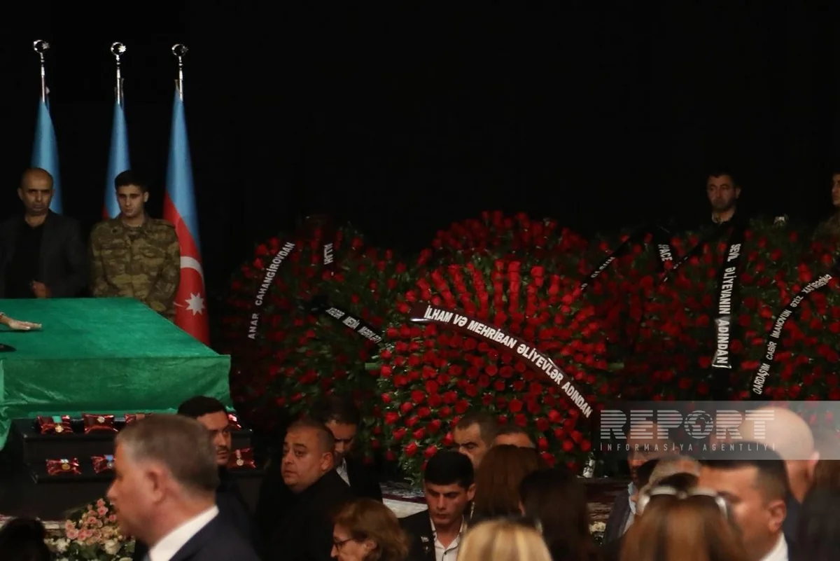President and First Vice-President send wreath to farewell ceremony for Jabir Imanov