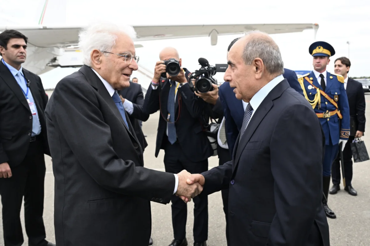 İtaliya Prezidenti Azərbaycana rəsmi səfərə gəlib