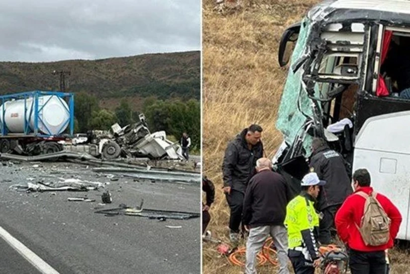 Türkiyədə avtobusla TIR toqquşub, 20 nəfər yaralanıb