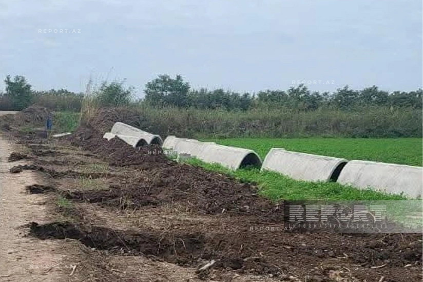 İmişlidə Balaca Bazı kanalında əsaslı təmir işləri aparılır