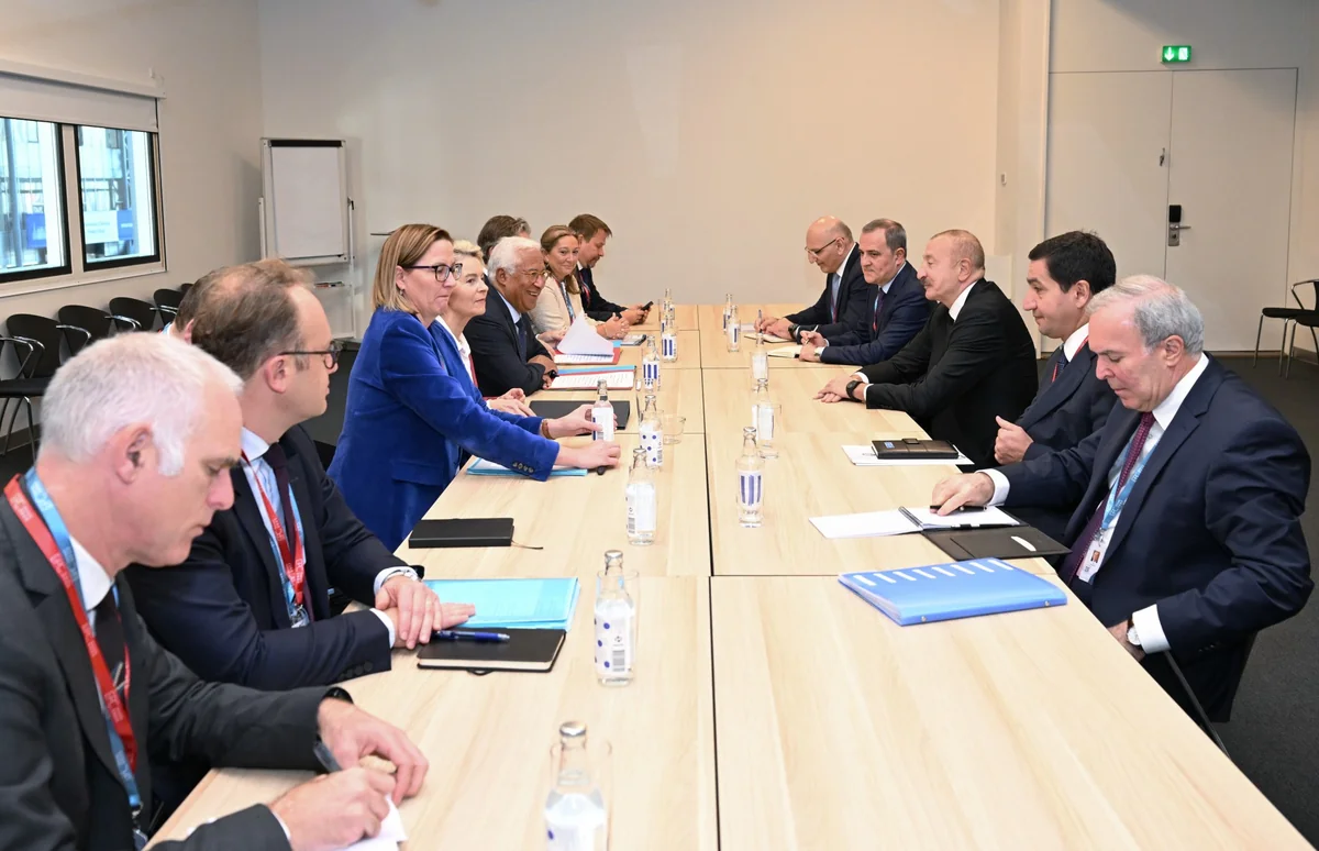 President of Azerbaijan meets with António Costa and Ursula von der Leyen