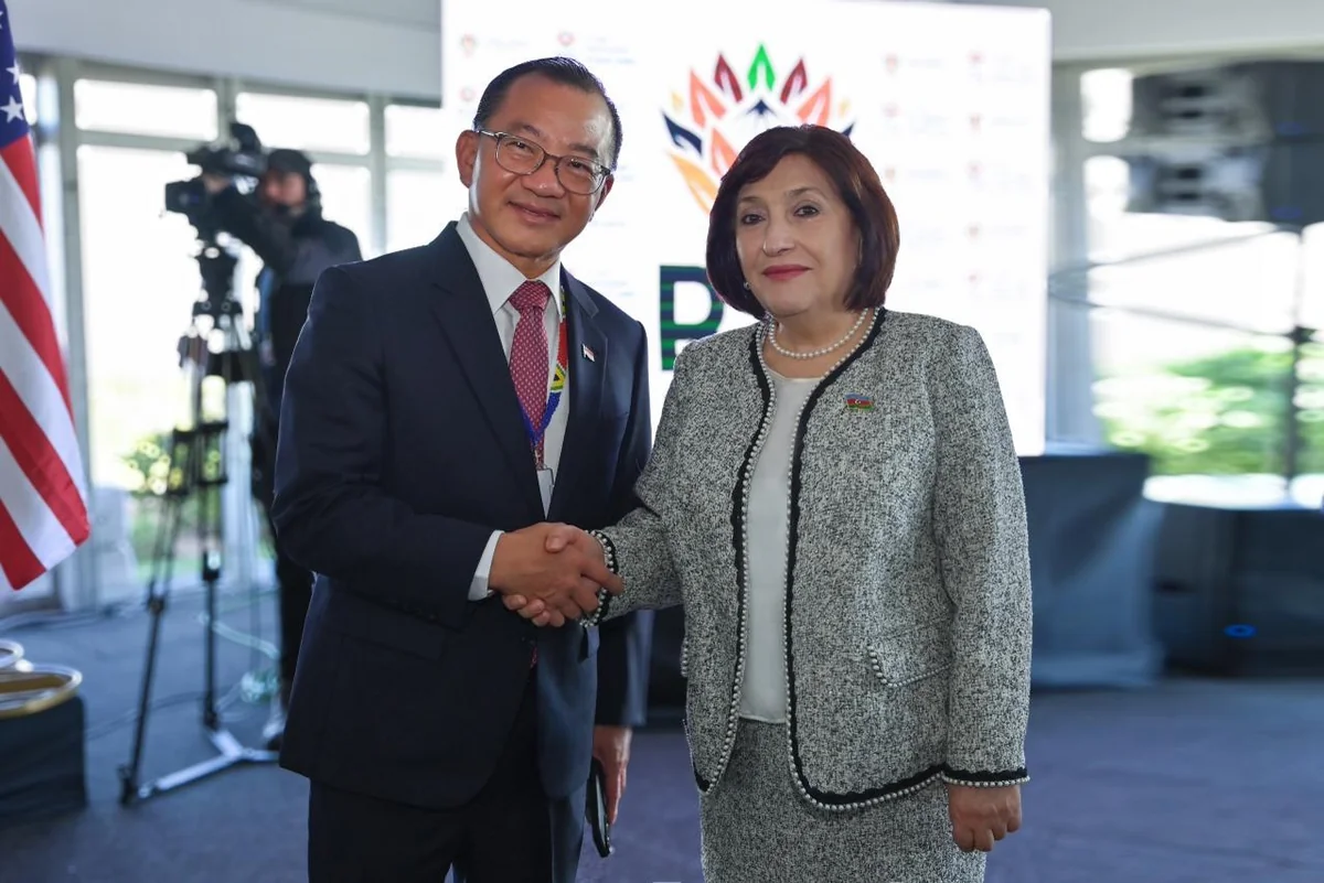 Azerbaijani Speaker Gafarova holds meetings at G20 parliamentary summit