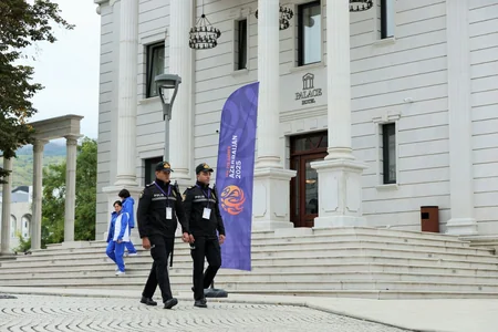 Xankəndində III MDB Oyunları zamanı polis əməkdaşları fasiləsiz xidməti davam etdirir