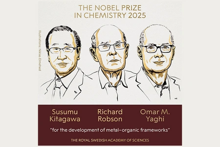 Kitagawa, Robson and Yaghi win 2025 Nobel Prize in Chemistry