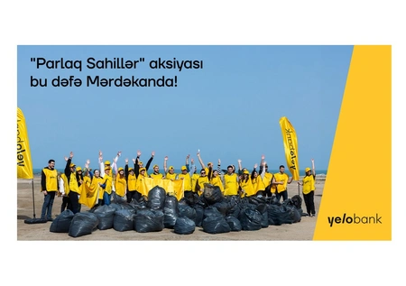 Yelo Bank komandası Mərdəkan çimərliyində təmizlik aksiyası həyata keçirib
