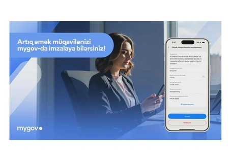 Vətəndaşlar əmək müqavilələrini artıq mygov platformasında imzalaya biləcəklər