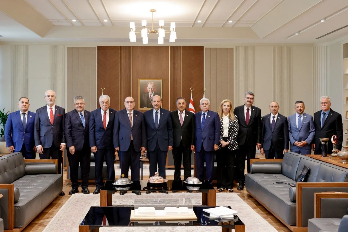 Ersin Tatar Azərbaycan, Türkiyə və Şimali Kipr parlament nümayəndə heyətini qəbul edib