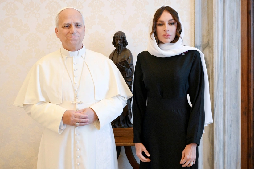 Birinci vitse-prezident Mehriban Əliyeva Roma Papası XIV Leo ilə görüşüb