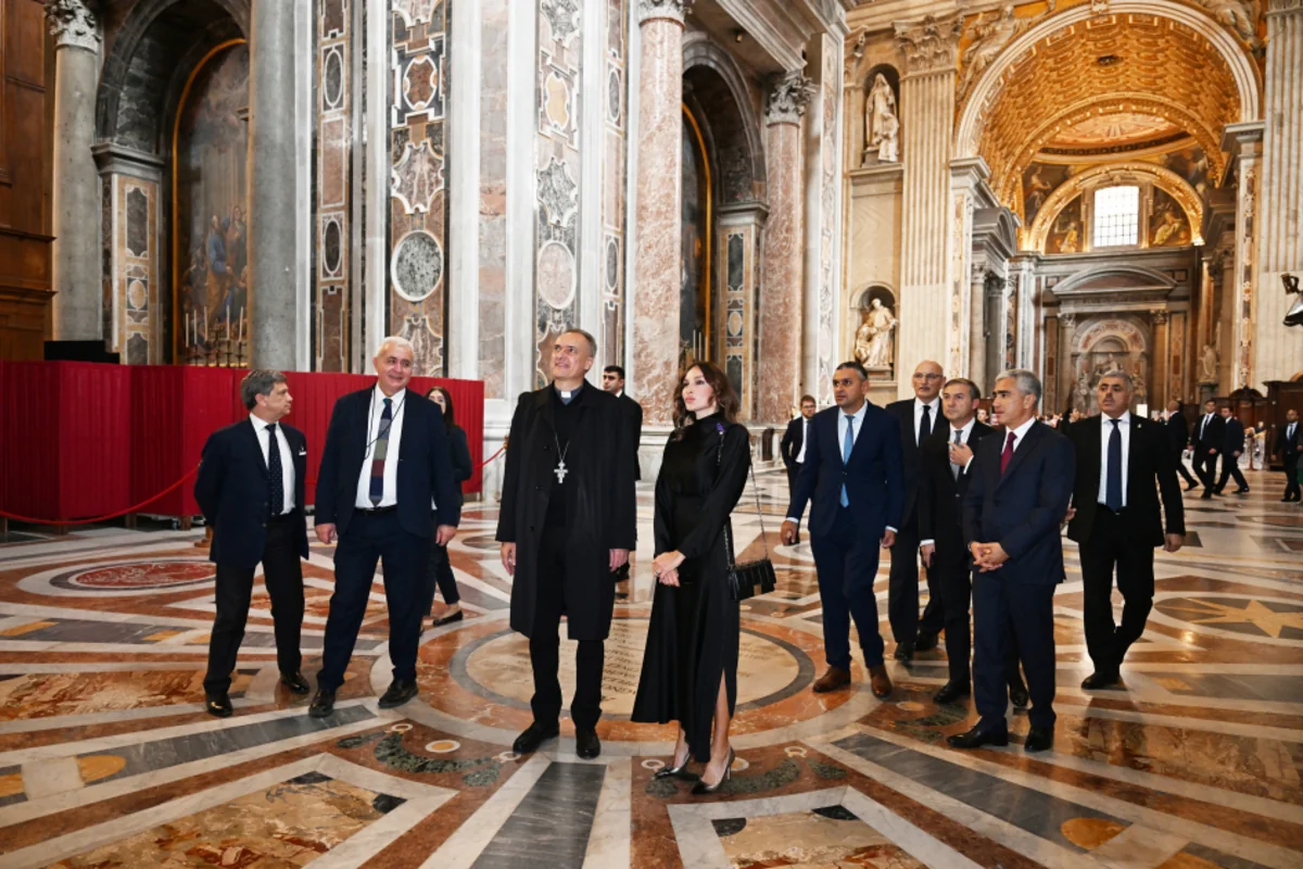 First Vice-President Mehriban Aliyeva inspects restoration progress at Saint Peter's Basilica