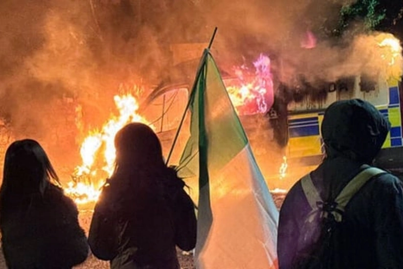RTE: Протесты у гостиницы с мигрантами в Дублине переросли в беспорядки