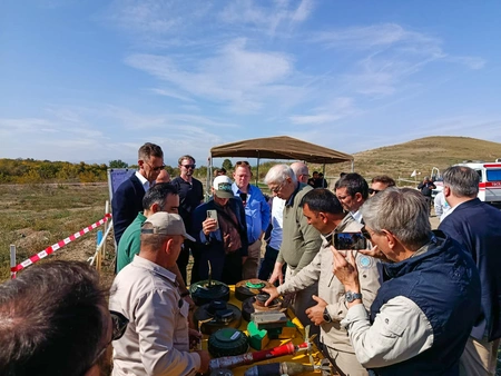 International travelers observe humanitarian demining operations in Azerbaijan's Fuzuli