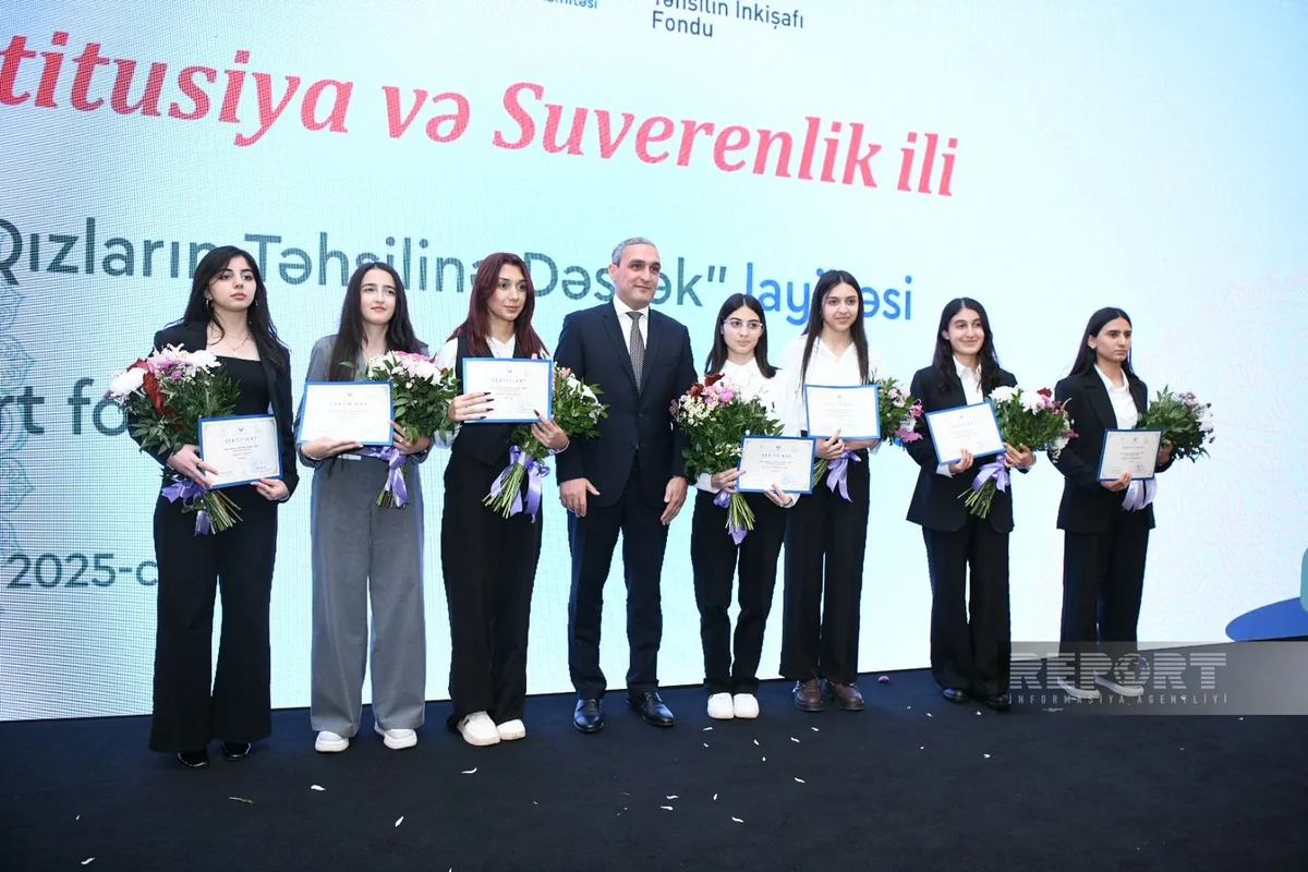 Qızların təhsilinə dəstək təqaüd proqramının qazananları mükafatlandırılıb