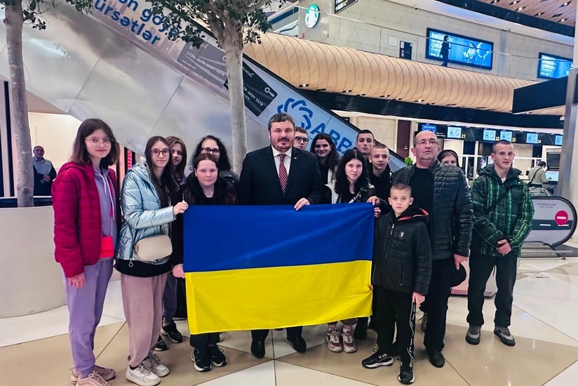 Another group of Ukrainian children arrives in Azerbaijan for  recovery
