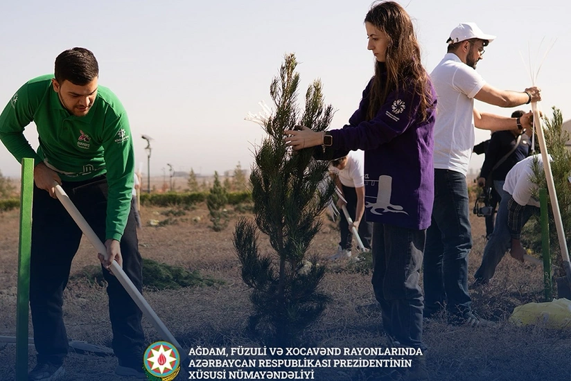 Xıdırlı kəndində Zəfərin 5 illiyinə həsr olunan ağacəkmə aksiyası keçirilib