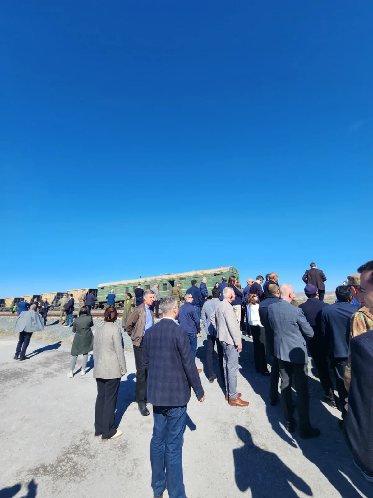 Foreign diplomats visit construction site of Hakari railway station in Zangilan