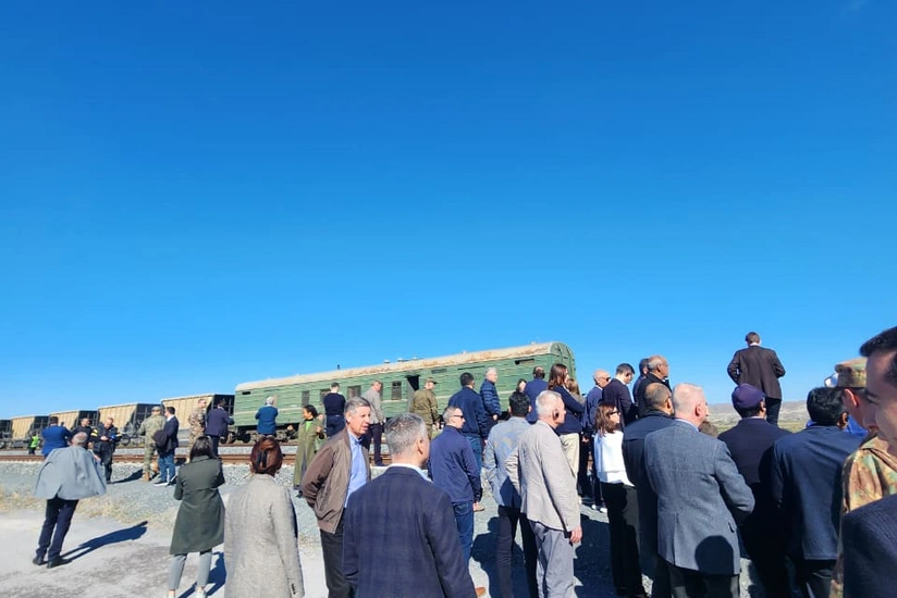 Azərbaycanda akkreditə olunmuş xarici diplomatlar Həkəri dəmir yolu stansiyasına baxış keçiriblər