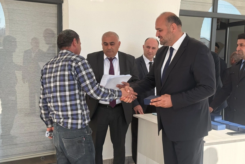 Another group of families returns to liberated Aghdam district