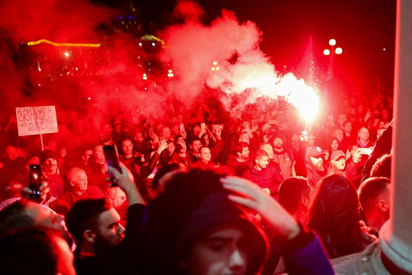 Полиция Сербии задержала 37 участников беспорядков у парламента в Белграде