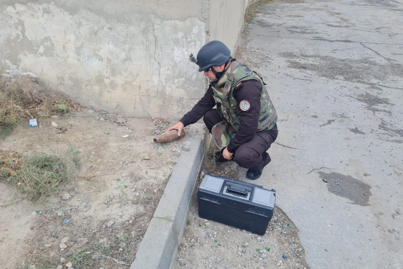 Sumqayıtda top mərmisi aşkarlanıb