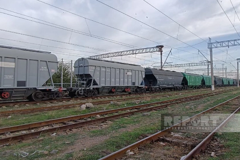 Rusiya taxılı ilə yüklənmiş qatar Azərbaycandan Ermənistana yola düşüb