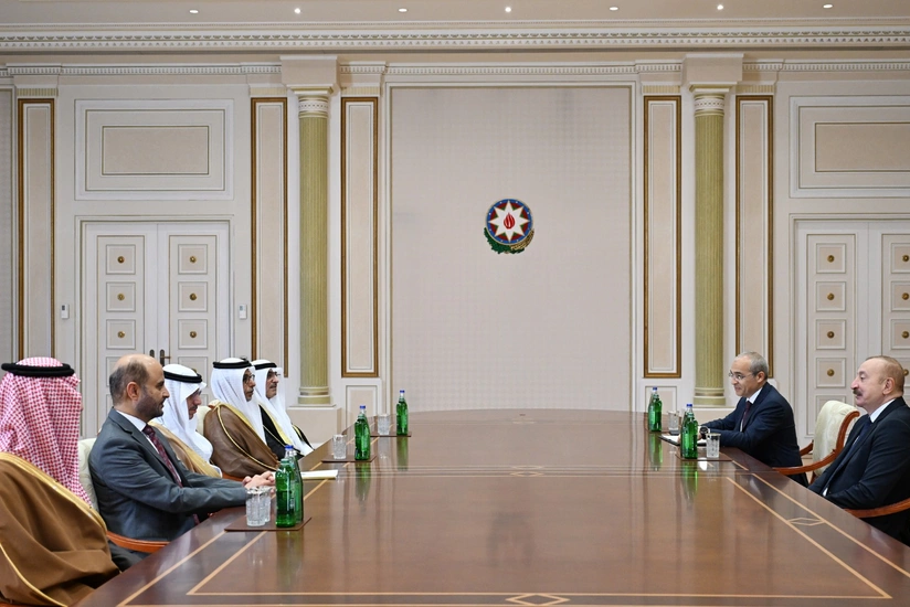 İlham Əliyev Ərəb Koordinasiya Qrupuna daxil olan üzv qurumların rəhbər şəxslərini qəbul edib