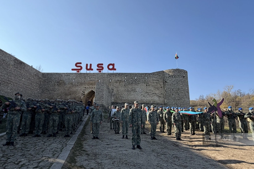 В Шуше начался марш Победы военнослужащих