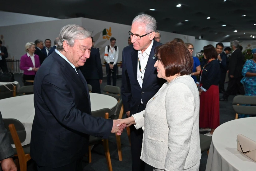 Сахиба Гафарова принимает участие в церемонии открытия саммита лидеров COP30