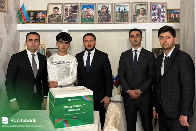 Rabitəbank Zəfər Günü ərəfəsində şəhid ailələrini ziyarət edib