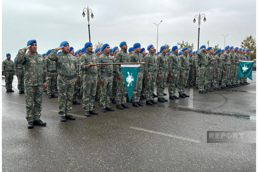 В Сумгайыте начался марш военнослужащих по случаю Дня Победы