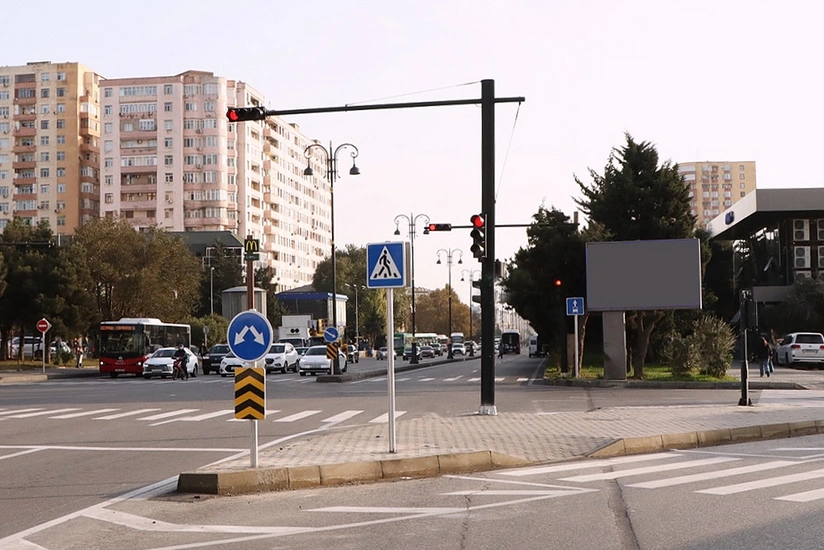 Bakıda daha bir yerdə hərəkət intensivliyi və piyada təhükəsizliyi artırılıb