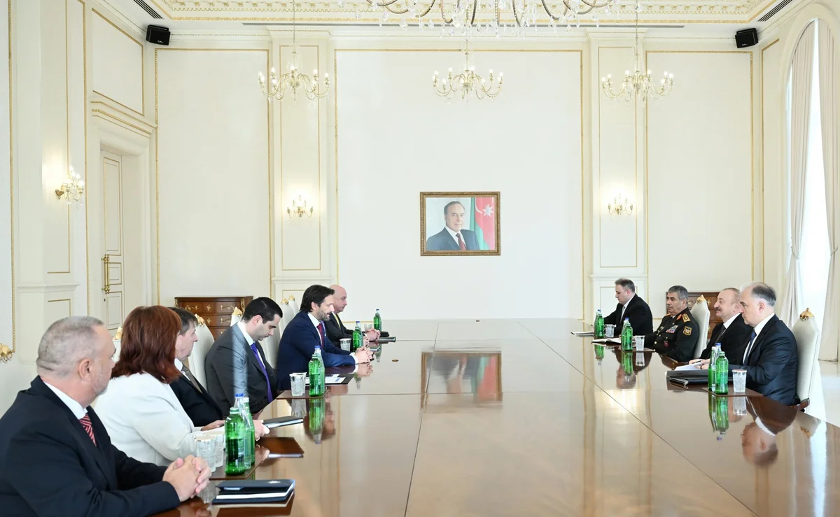 İlham Əliyev Slovakiya Baş nazirinin müavininin başçılıq etdiyi nümayəndə heyətini qəbul edib