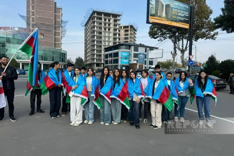 Marneulidə Zəfər Gününə həsr olunan yürüş keçirilir