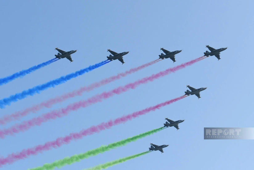 В Баку завершился военный парад ко Дню Победы - ОБНОВЛЕНО-5