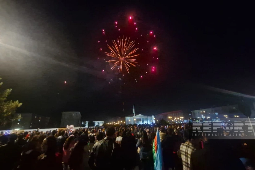 Naxçıvanda Zəfər Günü münasibətilə möhtəşəm atəşfəşanlıq olub