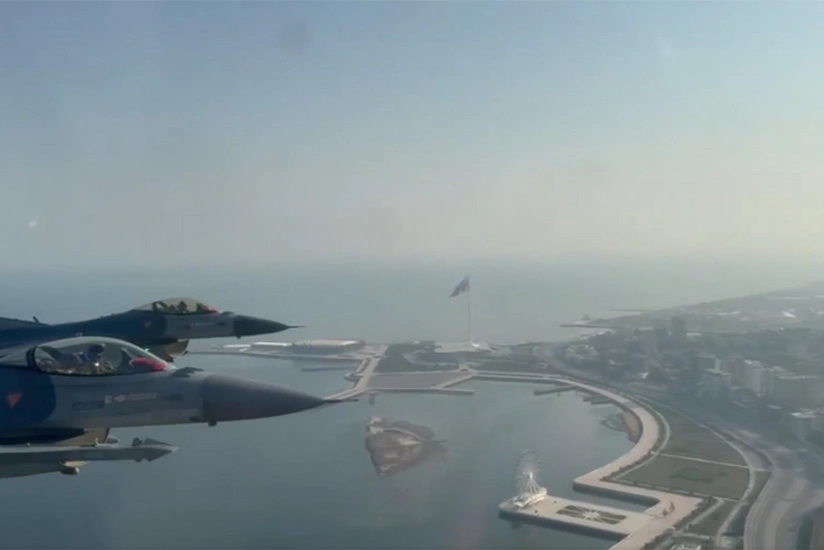 Турецкое МО опубликовало видеозаписи с F-16, снятые во время военного парада в Баку